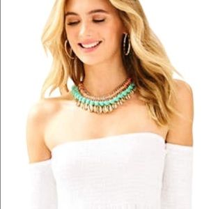 Lilly Pulitzer off the shoulder white dress